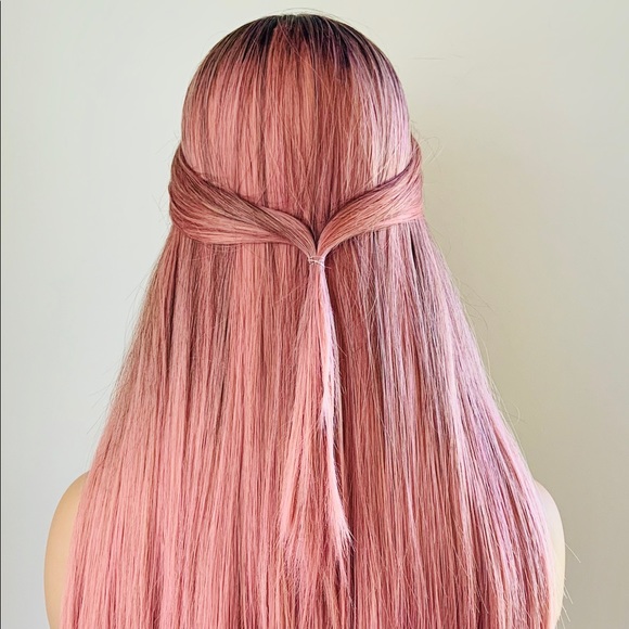 Gorgeous Effortless Style Ombre Pink Wig for Daily Wear - Picture 15 of 16